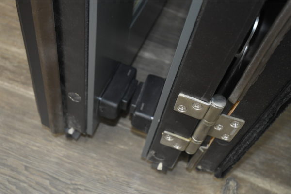Bi-Fold Hardware Magnetic Catches Engaged