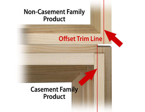 Casement Jamb without trim alignment for other products